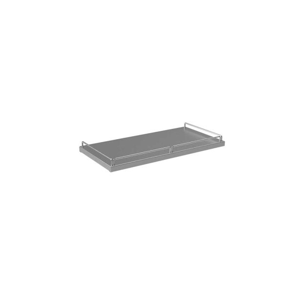 WS-2412-SL Stainless Steel Wall Shelf with Seismic Lip