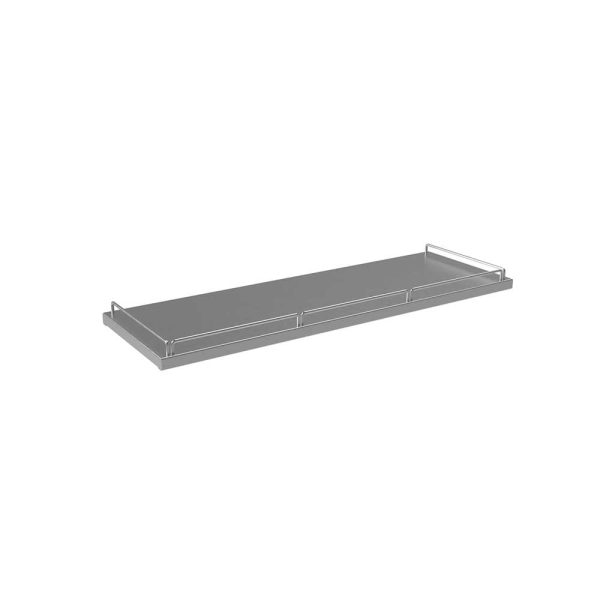 WS-3612-SL Stainless Steel Wall Shelf with Seismic Lip