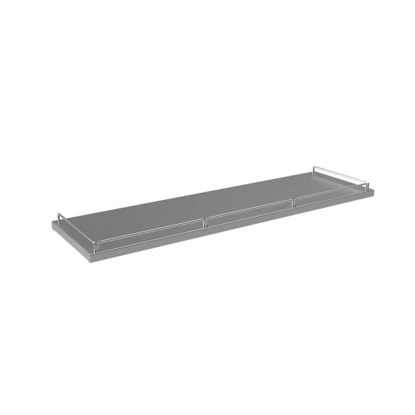 WS-4212-SL Stainless Steel Wall Shelf with Seismic Lip