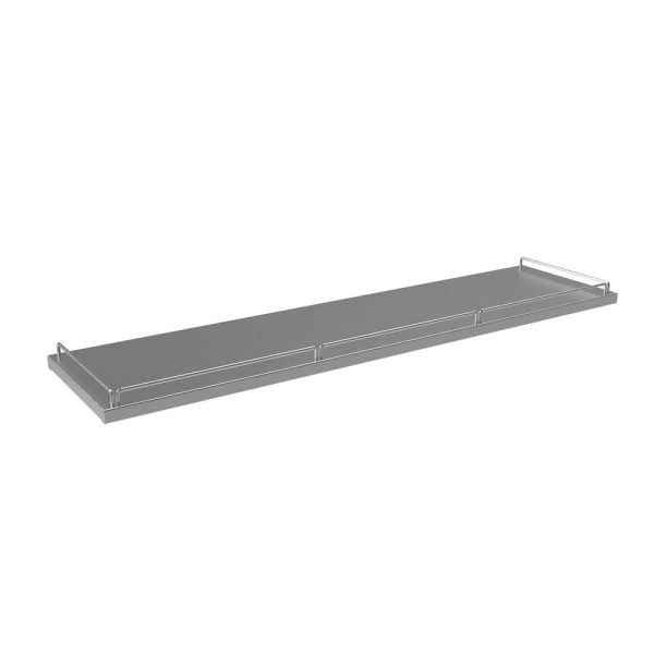WS-4812-SL Stainless Steel Wall Shelf with Seismic Lip