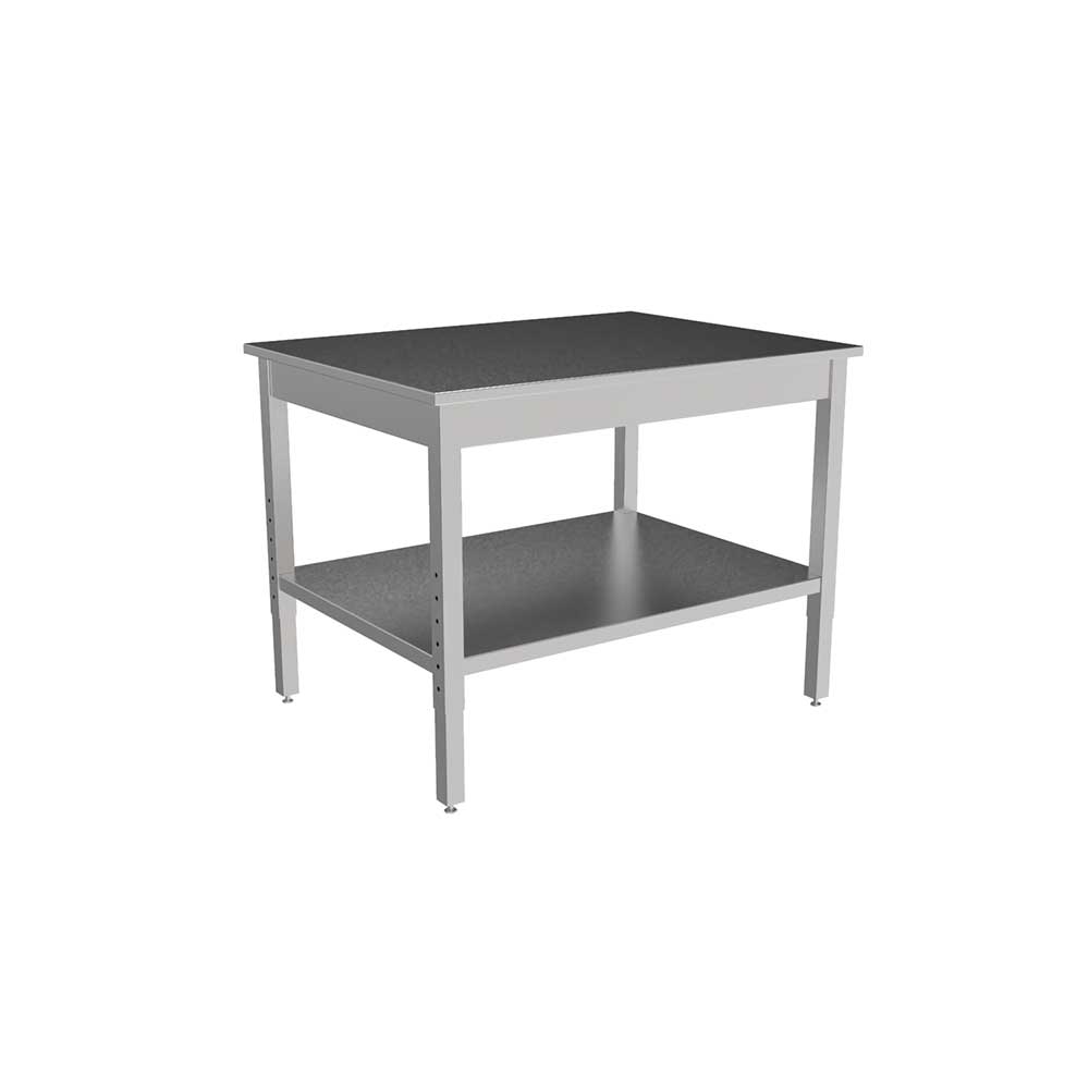 Stainless Steel Table with Adjustable Frame 48x36x1