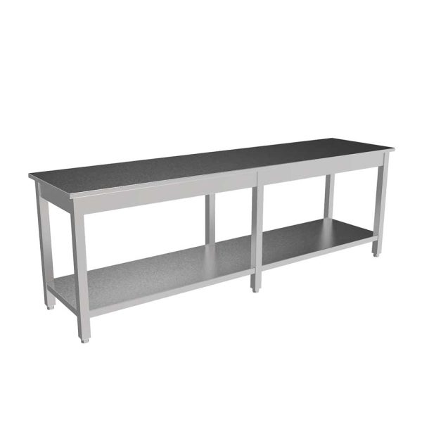 Stainless Steel Table with Frame 96x24x1