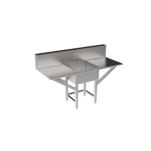 SCUL-72-1B Stainless Steel Scullery w/1 Integral Sink Bowls