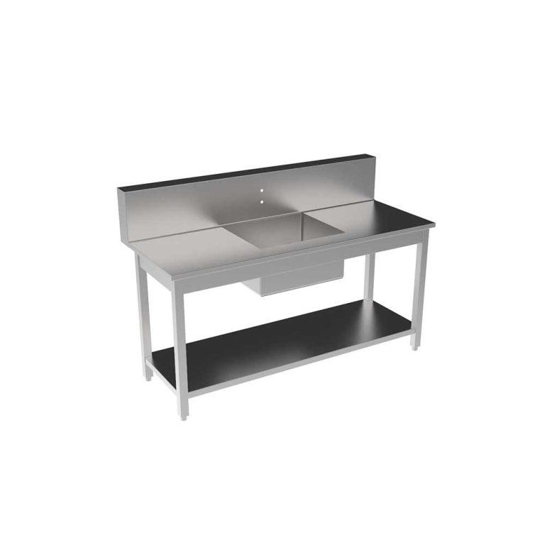 SCUL-72-1B-DLX Stainless Steel Scullery W/1 Integral Sink Bowl - Inter ...