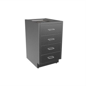 SBC3218-4DW Stainless Steel ADA Height Base Cabinet with 4 Drawers