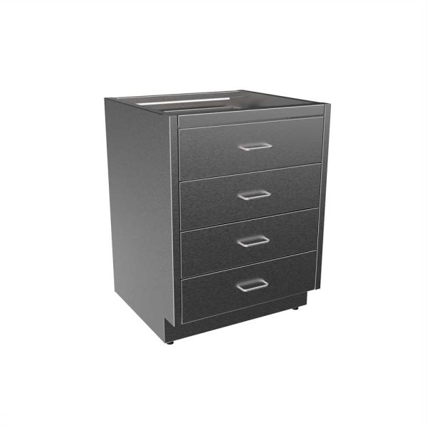 SBC3224-4DW Stainless Steel ADA Height Base Cabinet with 4 Drawers