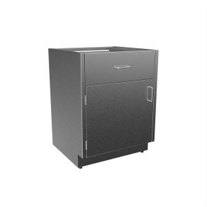 SBC3224-A-LH Stainless Steel ADA Height Base Cabinet with 1 Drawer, 1 Door