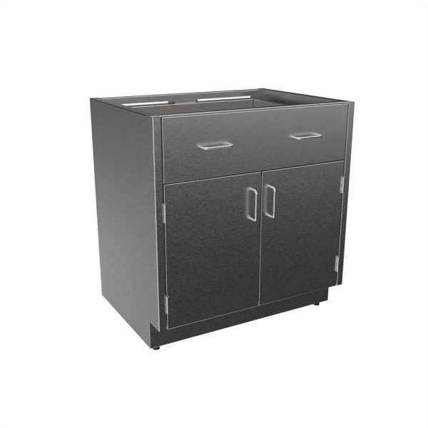 SBC3230-B Stainless Steel ADA Height Base Cabinet with 1 Drawer, 2 Doors