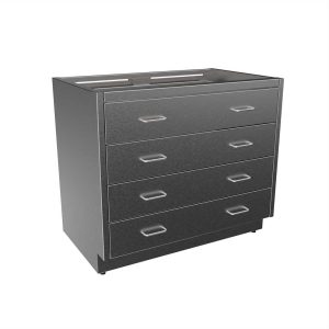 SBC3236-4DW Stainless Steel ADA Height Base Cabinet with 4 Drawers