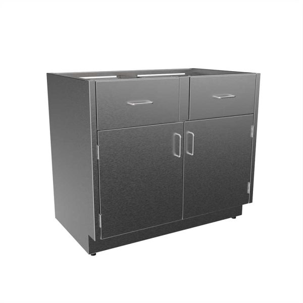SBC3236-A Stainless Steel ADA Height Base Cabinet with 2 Drawers, 2 Doors