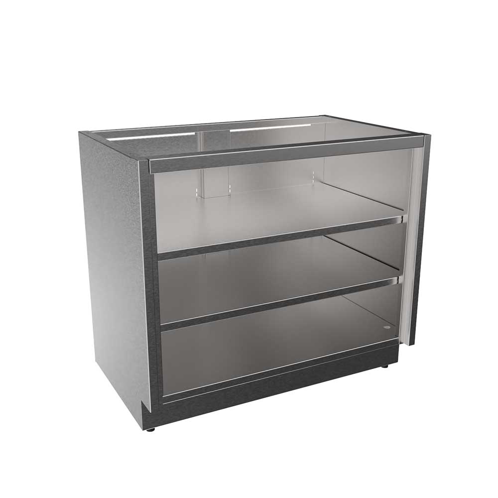 SBC3236-OF Stainless Steel ADA Height Base Cabinet, Open Face