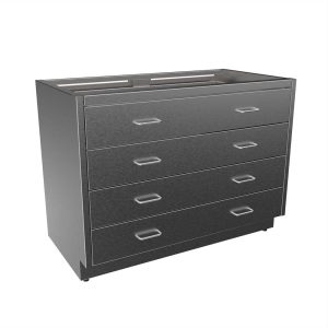 SBC3242-4DW Stainless Steel ADA Height Base Cabinet with 4 Drawers