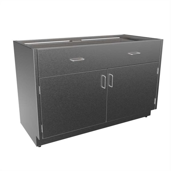 SBC3248-B Stainless Steel ADA Height Base Cabinet with 1 Drawer, 2 Doors