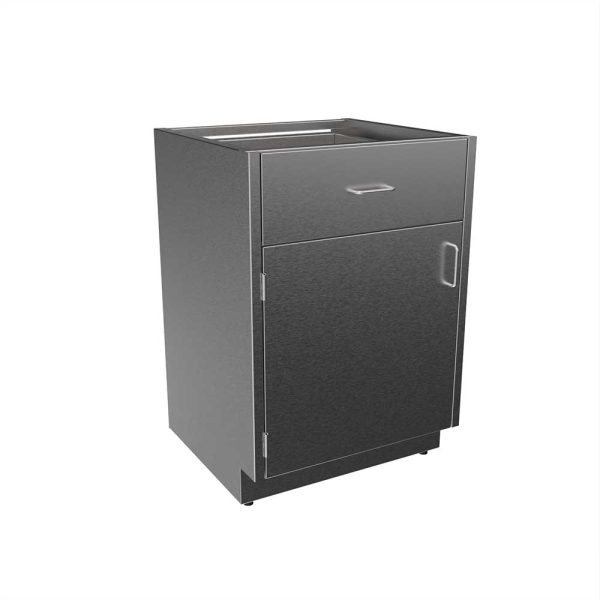 SBC3524-A-LH Stainless Steel Standing Height Base Cabinet with 1 Drawer, 1 Door