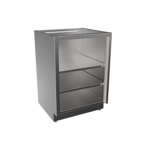 SBC3524-OF Stainless Steel Standing Height Base Cabinet, Open Face