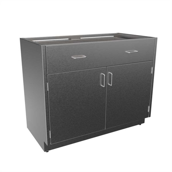 SBC3542-B Stainless Steel Standing Height Base Cabinet with 1 Drawer, 2 Doors
