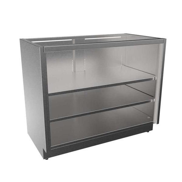 SBC3542-OF Stainless Steel Standing Height Base Cabinet, Open Face