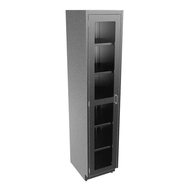 SFC8418-GD-LH Stainless Steel Glass Door Tall Cabinet