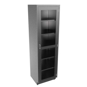 SFC8424-GD-RH Stainless Steel Glass Door Tall Cabinet