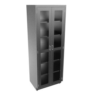 SFC8430-GD Stainless Steel Glass Door Tall Cabinet