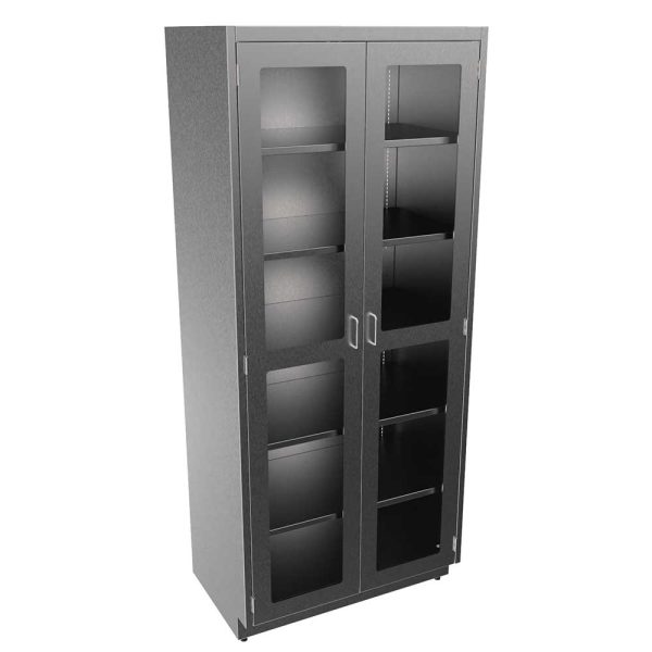 SFC8436-GD Stainless Steel Glass Door Tall Cabinet