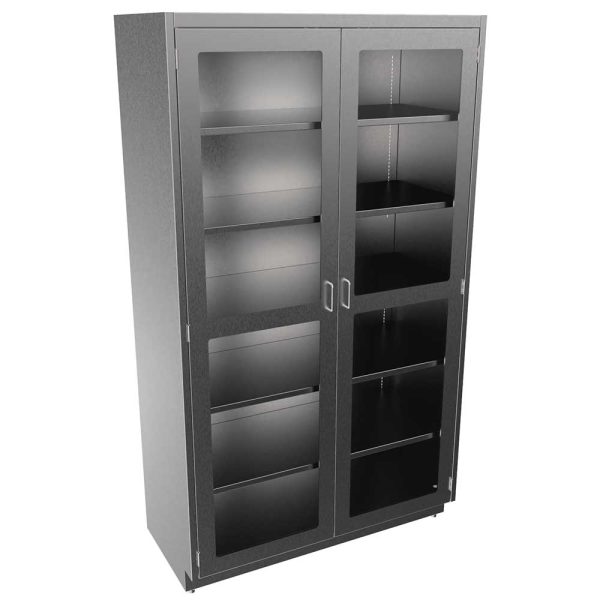 SFC8448-GD Stainless Steel Glass Door Tall Cabinet