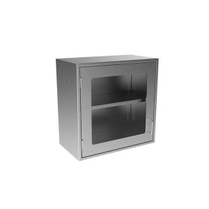 SWC2424-GD-LH Stainless Steel Framed Glass Door Wall Cabinet