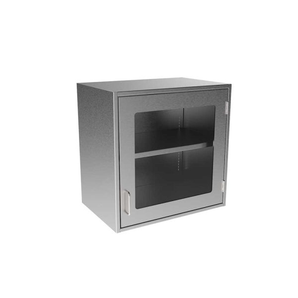 SWC2424-GD-RH-16 Stainless Steel Framed Glass Door Wall Cabinet