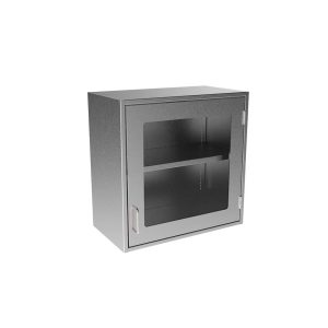 SWC2424-GD-RH Stainless Steel Framed Glass Door Wall Cabinet