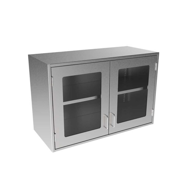 SWC2436-GD-16 Stainless Steel Framed Glass Door Wall Cabinet