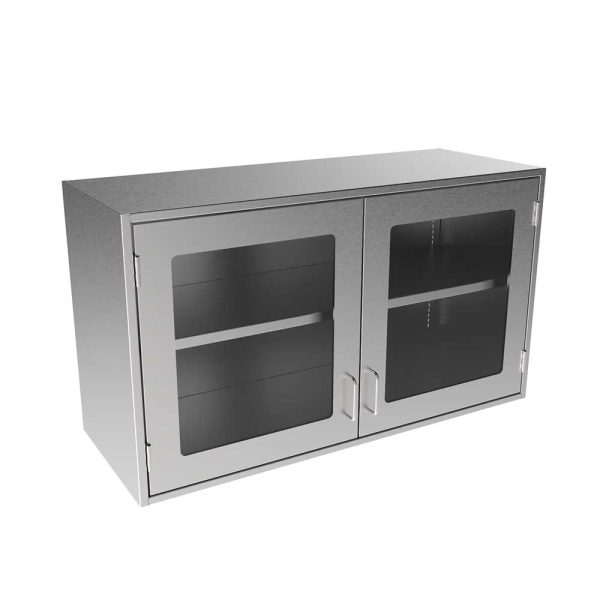 SWC2442-GD-16 Stainless Steel Framed Glass Door Wall Cabinet