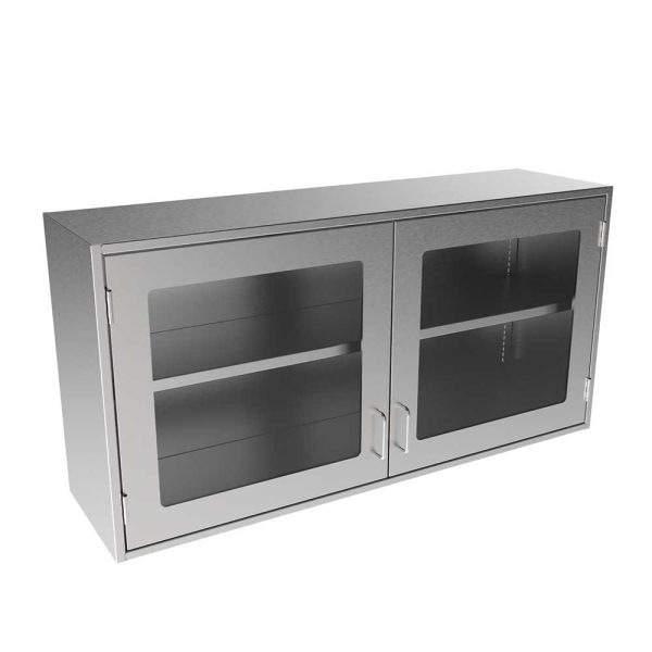 SWC2448-GD Stainless Steel Framed Glass Door Wall Cabinet