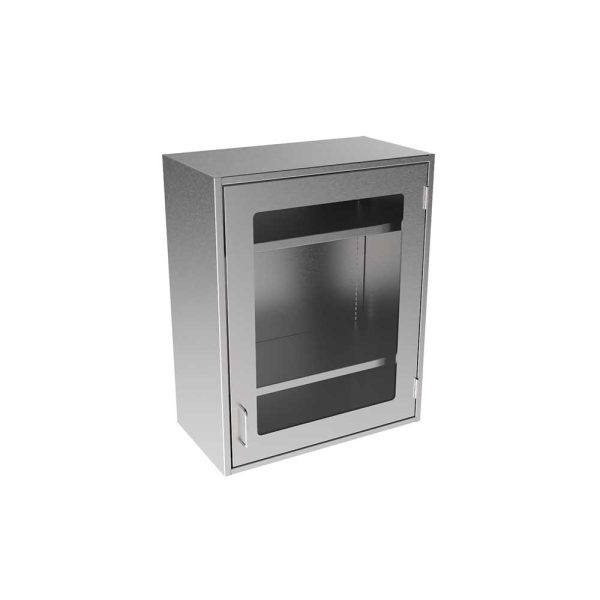 SWC3024-GD-RH Stainless Steel Framed Glass Door Wall Cabinet