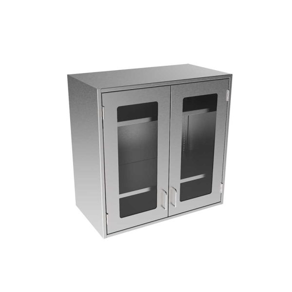 SWC3030-GD-16 Stainless Steel Framed Glass Door Wall Cabinet