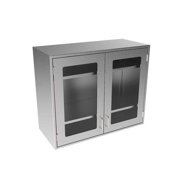 SWC3036-GD-16 Stainless Steel Framed Glass Door Wall Cabinet