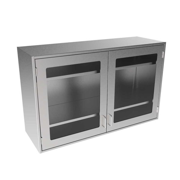 SWC3048-GD-16 Stainless Steel Framed Glass Door Wall Cabinet
