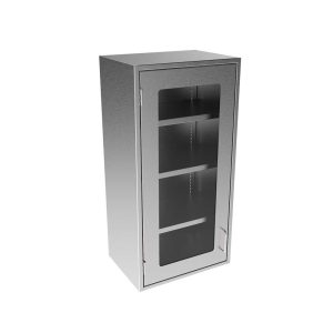SWC3618-GD-LH Stainless Steel Framed Glass Door Wall Cabinet