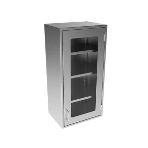 SWC3618-GD-RH Stainless Steel Framed Glass Door Wall Cabinet