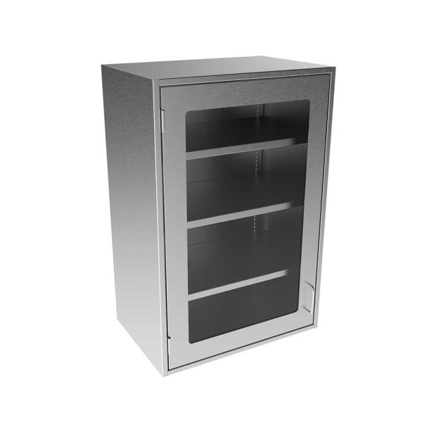 SWC3624-GD-LH-16 Stainless Steel Framed Glass Door Wall Cabinet