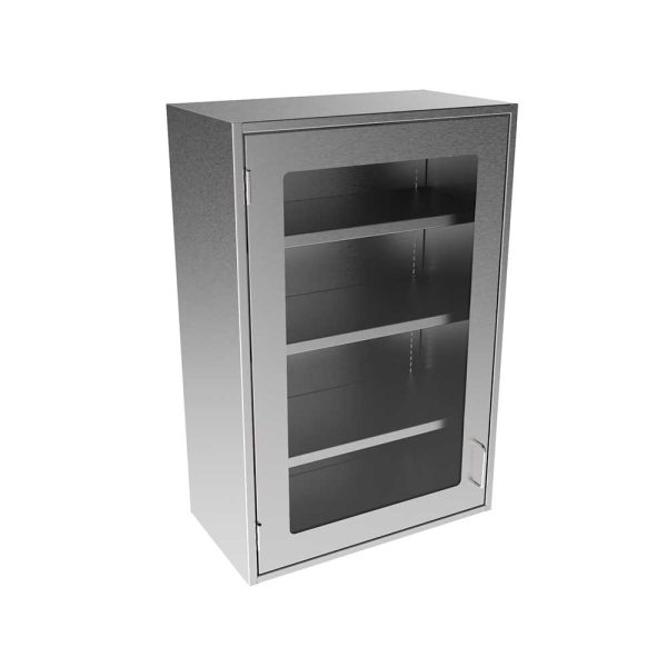 SWC3624-GD-LH Stainless Steel Framed Glass Door Wall Cabinet