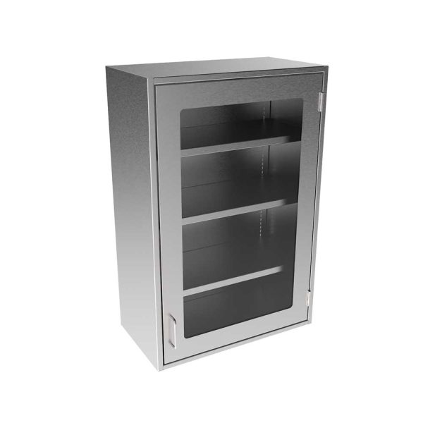 SWC3624-GD-RH Stainless Steel Framed Glass Door Wall Cabinet