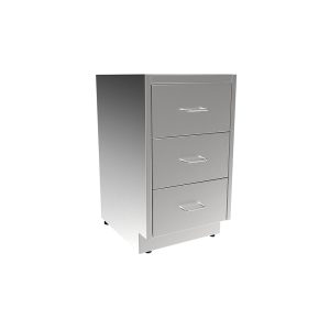 SBC3218-3DW Stainless Steel ADA Height Base Cabinet w/3 Drawer