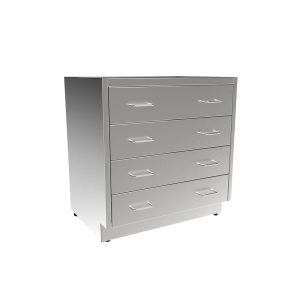 SBC3230-4DW Stainless Steel ADA Height Base Cabinet w/4 Drawer