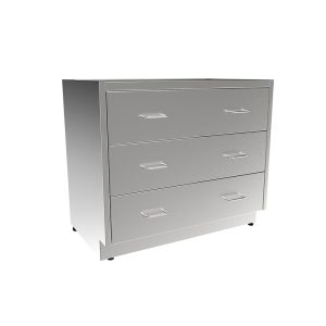 SBC3236-3DW Stainless Steel ADA Height Base Cabinet w/3 Drawer