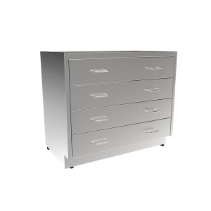 SBC3236-4DW Stainless Steel ADA Height Base Cabinet w/4 Drawer