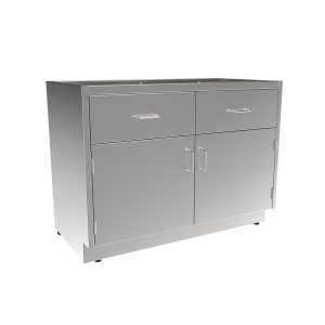 SBC3242-A Stainless Steel ADA Height Base Cabinet w/2 Drawer, 2 Door