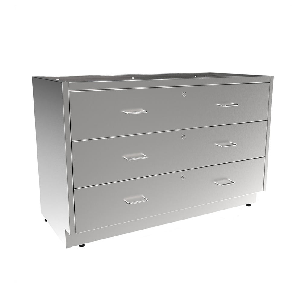SBC3248-3DW Stainless Steel ADA Height Base Cabinet w/3 Drawer - Image 2