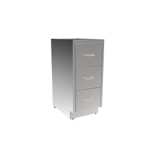 SBC3515-3DW Stainless Steel Standing Height Base Cabinet w/3 Drawer