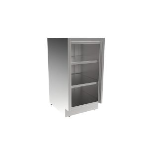 SBC3518-OF Stainless Steel Standing Height Base Cabinet, Open Face
