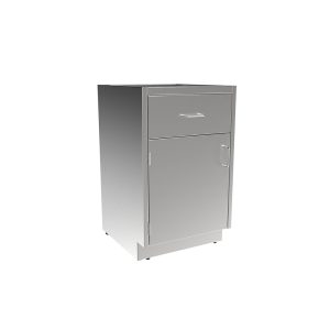 SBC3521-A-LH Stainless Steel Standing Height Base Cabinet w/1 Drawer, 1 Door